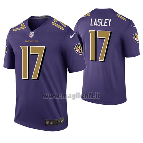 Maglia NFL Legend Baltimore Ravens Jordan Lasley Viola Color Rush